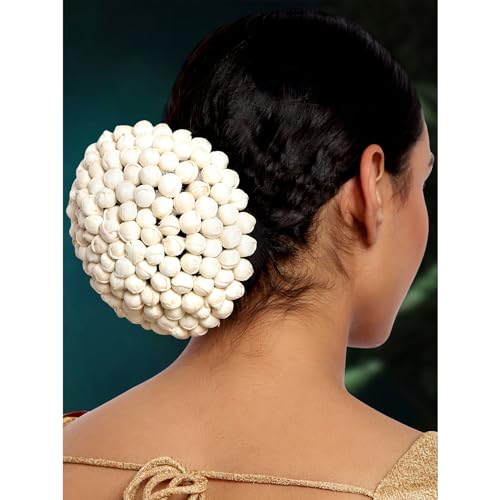 Image of Aheli Indian Traditional Ethnic Wedding Wear Hair Brooch Pin Fashion Accessories Jewelry Gift for Women White | 1 Juda Pin