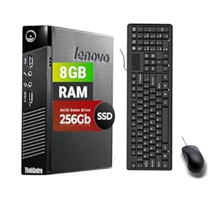 Lenovo ThinkCentre M93P Tiny PC de Bureau, Intel Core i5-4570T, 256GB SSD, 8GB RAM, Clavier QWERTY américain, Souris, USB WiFi, Windows 11 Pro(Reconditionné)