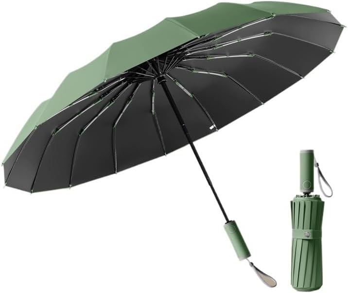 Vinyl Automatic Folding Business Sunshade for Both Rain Sun Protection Umbrella