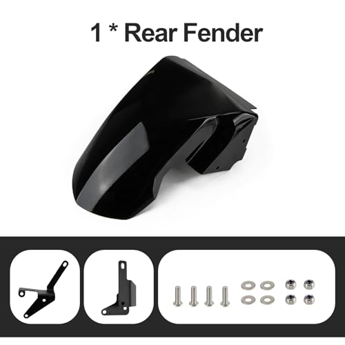 PSLER Motorrad Kotflügelschutzblech Hinten für Tmax 530 DX SX 2017-2019 TMAX 560 2020-2024 Hinterrad Spritzschutz Schutzblech Schmutzfänger Protektor Abdeckung Verkleidung Cowl(Schwarz Glänzend)