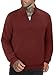 TUREFACE Quarter Zip Mock Neck Sweater for Mens 2025 Fashion Sweatshirt Quilted Design with Ribbed Cuffs 2 Pockets Easily for Daily Wearing,Red,M