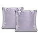 DecoKing Rima Velvet - Fundas de cojín (45 x 45 cm, 2 unidades, cierre de cremallera, fácil de cuidar), color lila