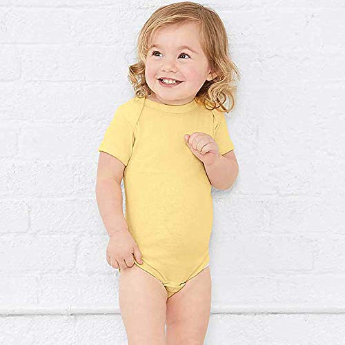 Image of Rabbit Skins Rabbit Skins Baby Bodysuit Girl & Boy | Newborn 0-3 Months to 24 Month Toddler, Snap Easy Closure (4400)