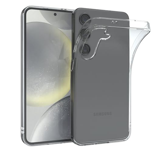EAZY CASE Hülle kompatibel mit Samsung Galaxy S24 Slimcover Clear Clear Schutzhülle Silikon, Ultra dünn, Slimcover, Handyhülle, Silikonhülle, Backcover, Durchsichtig, Klar Transparent