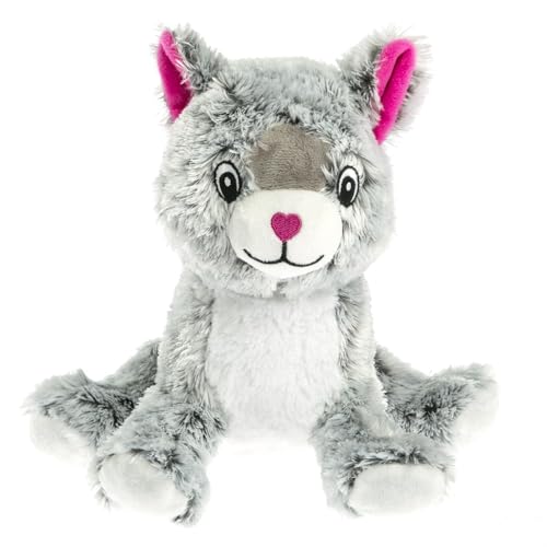Pelucho - Bouillotte Peluche Chat - Bien-Être, Chaleur et Douceur - Micro-Ondable - Grains de Blé et Fleurs de Lavande - Fabriquée en France