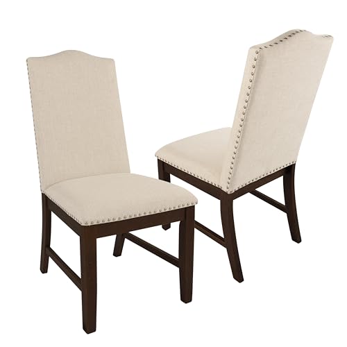 Image of HomePop Scalloped Back Dining Chair - Beige Woven(Set of 2)
