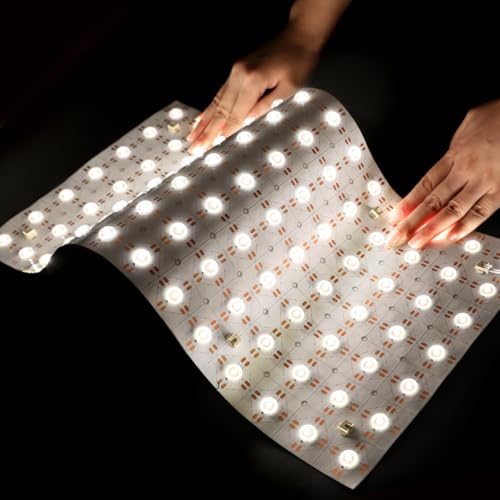 SuperlightingLED 4000K Natural White Soft Thin LED light Panel Sheet with Lenses, DC24V 30W 19.7”X9.8” CRI 90+ Wide Light Spread LED Sheets for Backlighting Wall and Glow Letters (4000K Natural White)