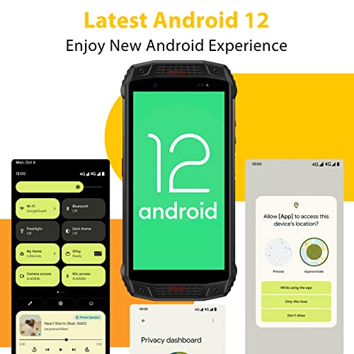 Ulefone Armor 15 Rugged Phone Unlocked, Built-in TWS Earbuds, 11GB+128GB, IP68/IP69K, 6600mAh Battery, 16MP+12MP+13MP Camera, Dual Loud Speakers Dual 4G, Octa-core, OTG, GPS, Black