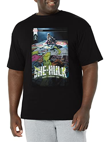 T-Shirt Homme Marvel Shehulk 18 Mars en coton noir confortable