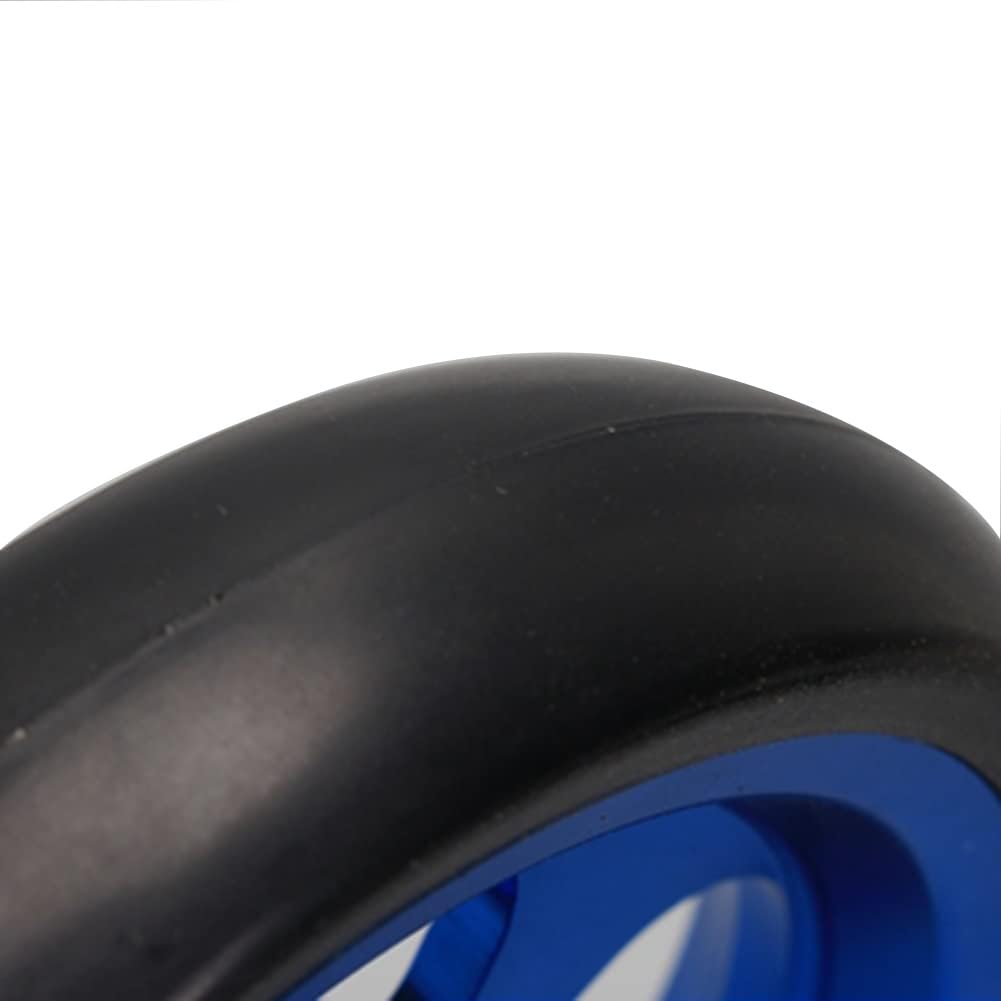 5"/125 mm Koła przednie do wózków inwalidzkich, pełna opona zamienna do wózków sportowych/ręcznych, z łożyskami kulkowymi(Bleu)