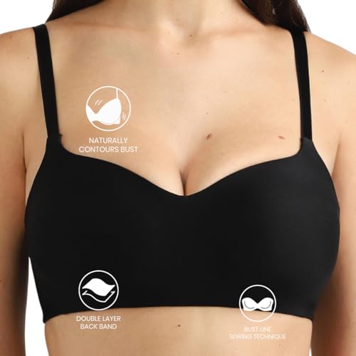 Image of WACOAL Women's Basic Mold |Padded|Non-Wired |3 /4th Cup|Everyday Wear|Seamless|T-Shirt Bra