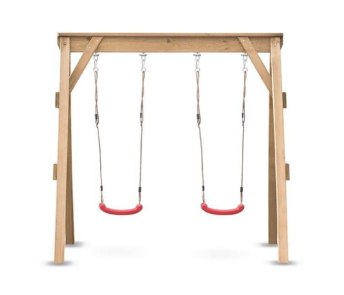 Wood&Play Columpio Alicja con Dos Asientos - Parque Infantil de Exterior versátil - Automontable, fácil de Montar - Uso versátil - Seguro y Estable - 180x210cm