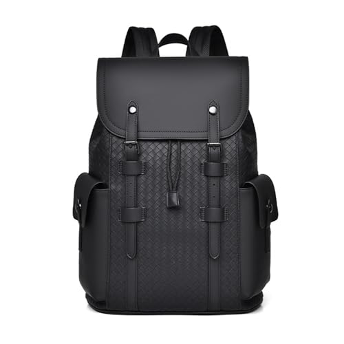 Heavy Duty PVC Backpack Business Casual Laptop backpacks Travel Rucksack for men Laptop Rucksack Work bag Waterproof Expandable Backspack Daypacks Black A