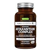 Astaxantina Naturale, Complesso Antiossidante con Luteina per occhi, pelle e articolazioni, 42mg di AstaPure, Non OGM, 90 capsule vegane - Igennus