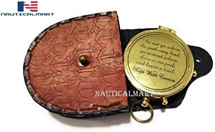 NauticalMart Famous Quote of Ralph Waldo Emerson DO NOT GO Where The Path Compass w/case Engraved Directional Compass for Boys, Graduating Students, Birthday boy, Get Well Soon Gifts image 5