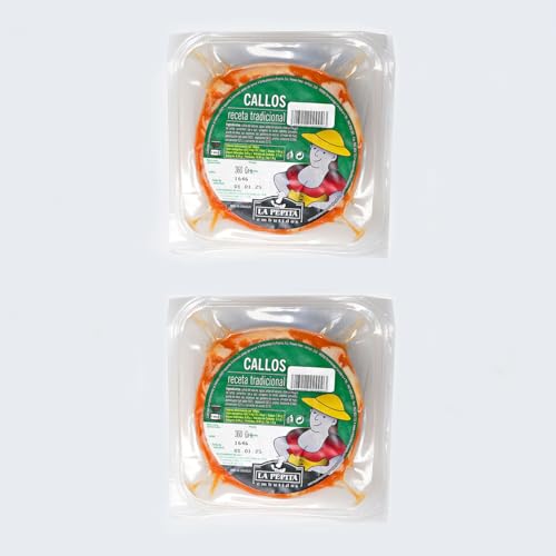 EMBUTIDOS LA PEPITA – Callos Condimentados al Estilo Tradicional | Formato 360g Pack de 2 | Envasado al Vacío | Receta Casera con Tripa y Pata de Vacuno | Listo para Calentar | Producto Español