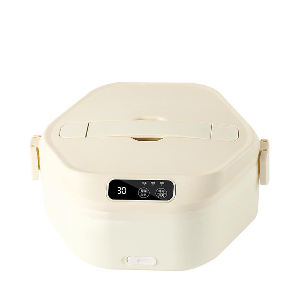 Dispositivo Elettrico per la Cottura del Pot per Lavoratori D'Ufficio, Attrezzatura da Cucina Domestica, Cuociriso A Temperatura Costante, Bianco.