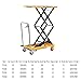 Hydraulic Lift Table Cart, Double Scissor Lift Table, Manual Scissor Lift, Lifting Platform, with Non-Slip Pad, for Warehouse Loading, Industrial Assembly,351kg
