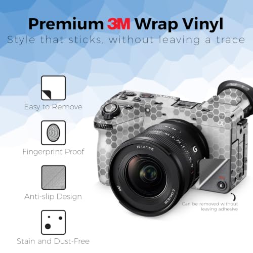 Image of Camera Skin Compatible with Sony FX2 Digital Camera (2025) - Camo Hexadots - Premium 3M Vinyl Protective Wrap Decal Cover - Easy to Apply | Crafted in the USA by MightySkins