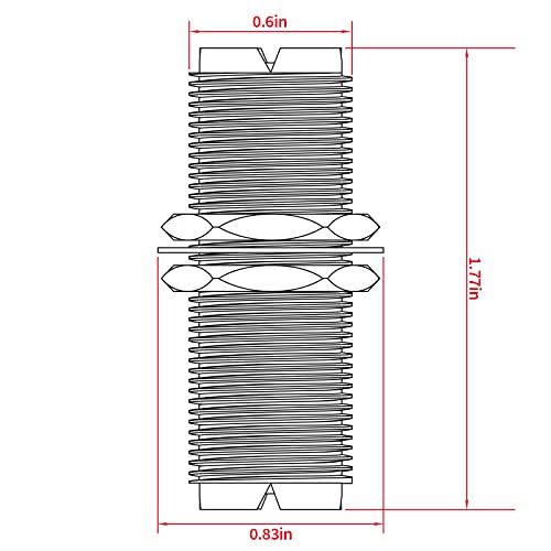 Superbat SO239 Adaptador conector UHF hembra x2 miniatura 6