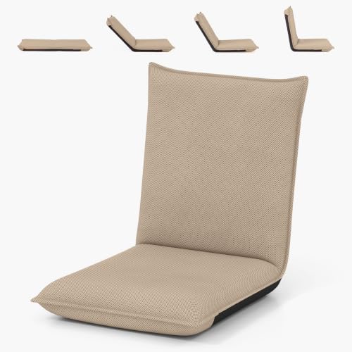 COSTWAY Bodenstuhl Bodensessel mit 6- stufig Verstellbarer Rückenlehne, Game Sessel...