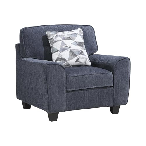 Sillón Estándar Plegable Chenille Azul miniatura 6