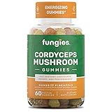 Fungies Cordyceps Mushroom Supplement Gummies — Energizing Athletic Performance Mushroom Gummies to Support Stamina, Energy, Focus & Endurance — Mango & Pineapple — 60 Count