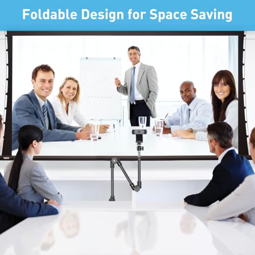 KDD Webcam Halterung Ständer mit Handyhalter, 22\ Kamera Halterung Tisch & Tischstativ Kamera für Projekto Ringlicht Logitech C920 C930e C920S C922 C615 C960 Brio 4K Gopro Hero 8 7 6 5(1/4'' Gewinde)