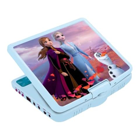 Lexibook - DVDP6FZ - Disney Frozen tragbarer DVD-Player - Himmelblau Cover