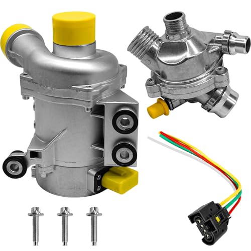 11517586925 Water Pump w/Aluminum Thermostat Kit for BMW 328i 328xi 325i 325xi 330i 330xi 525i 525xi 528i 528xi 530i 530xi X3 X5 E91 E90 N51 N52 3.0 11517521584 11517563183 11537549476 11537536655