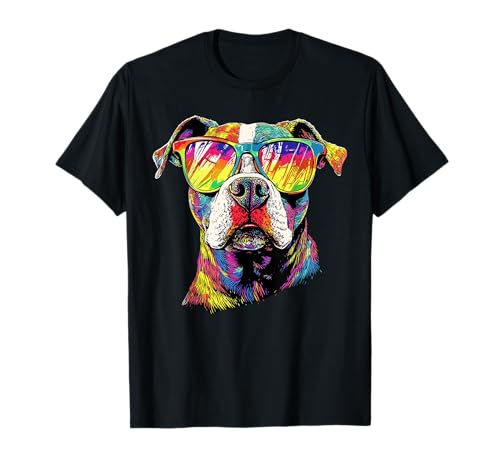 Pitbull mit Sonnenbrille Pittie American Pit Bull Terrier T-Shirt