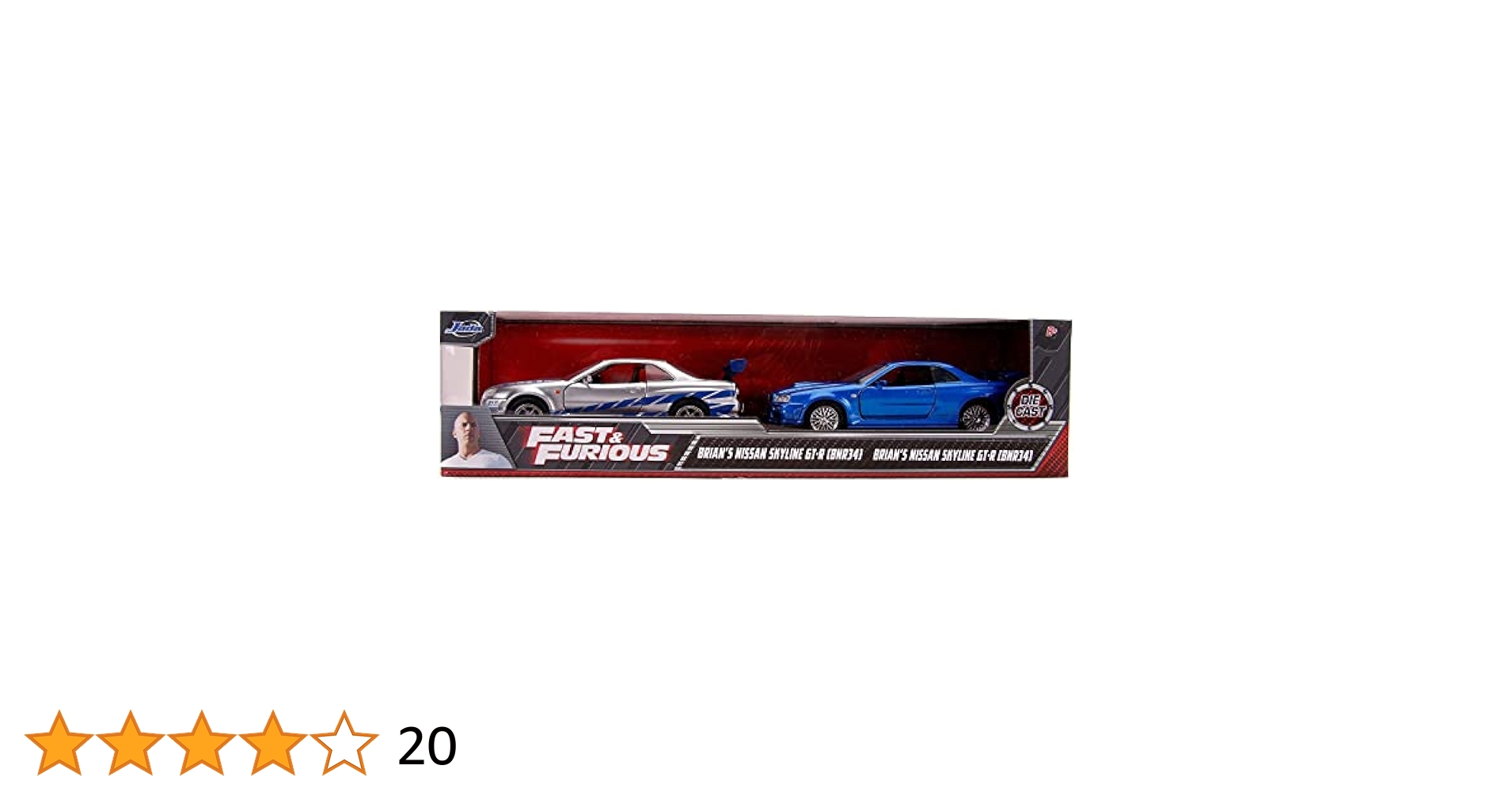 ファスト＆フューリアス スカイラインR34 GT-Rセット Jada ワイルドスピード FAST & FURIOUS 「 Brian's Nissan