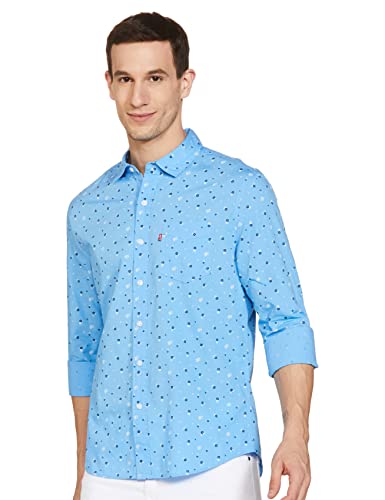 Image of Levi's Men's Cotton Striped Slim Fit Shirt