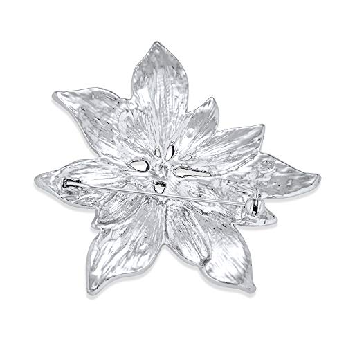 Bling-Jewelry-Large-Statement-Flower-Holiday-Party-White-Red-Enamel-Poinsettia-Brooch-Christmas-Scarf-Pin-for-Women-Silver-Or-Gold-Plated