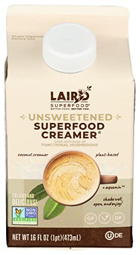 LAIRD SUPERFOOD Unsweetened Superfood Creamer, 16 FZ
