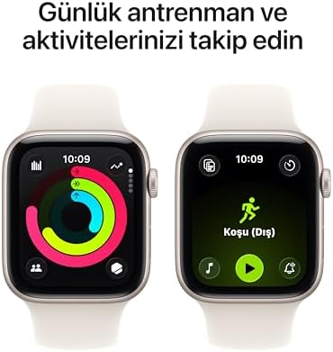 Apple Watch SE 3 GPS 40 mm Yıldız Işığı Alüminyum Kasa Akıllı Saat ve Yıldız Işığı Spor Kordon - S/M. Fitness ve Uyku Takibi, Kalp Atış Hızı Takibi, Hep Açık Ekran, Suya Dayanıklı Tasarım - Görsel 6