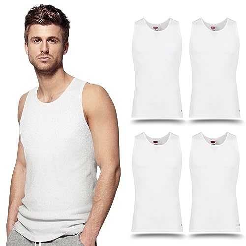 Levi's Men's Lightweight 5-Pack Cotton Ribbed Tank Tops