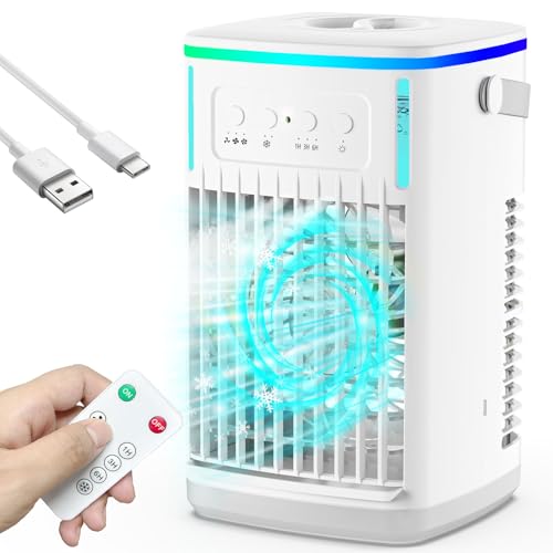 iFeiFan Portable Air Conditioners with Remote, 1500ml Water Tank, 3 Wind Speeds, 4-in-1 Portable AC...