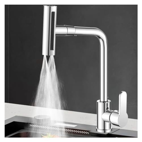 Robinet cascade anti-éclaboussures mitigeur cuisine inox évier fonctionnel - 4