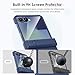 Maxdara for Galaxy Z Flip 7 Case, Samsung Z Flip 7 Case with Screen Protector & Support Wireless Charging & Hinge Protection & Hidden Foldable Kickstand Shockproof Phone Cover, Blue