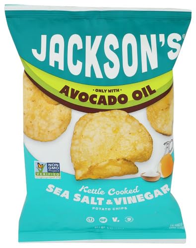 Jacksons Chips Chips Potato Vegetable Kernel Avocado Oil 5 oz (Pack of 12)
