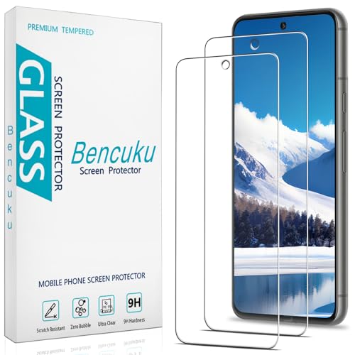 Bencuku (2 Pack) Screen Protector for Google Pixel 8 Tempered Glass Support Fingerprint Reader Anti Scratch Bubble Free