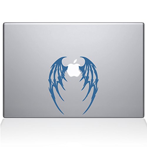 Autocollant Demon Ailes bleu clair protège et camoufle les rayures du MacBook Pro 13