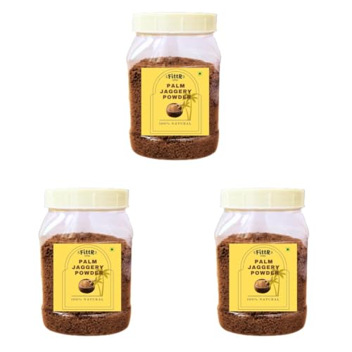 Image of FittR Bites Natural Palm Jaggery, 100% Pure Natural Sweetener, Karupatti, No added preservatives, No artificial sweetener 325 gm pack (Pack of 3)