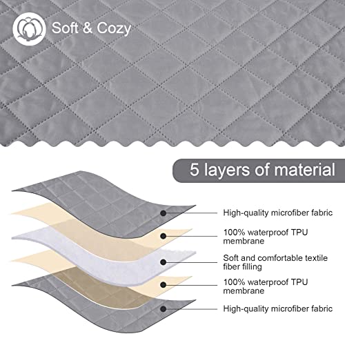 Housse de canapé L imperméable et antidérapante TAOCOCO gris - 5