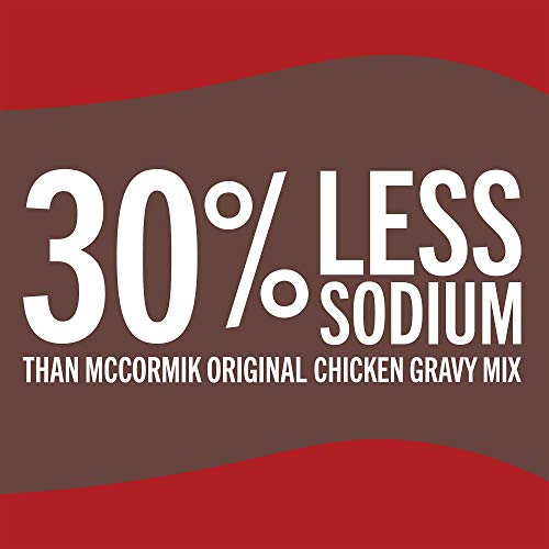 McCormick 30% Less Sodium Chicken Gravy Mix, 0.87 oz (Pack of 12)