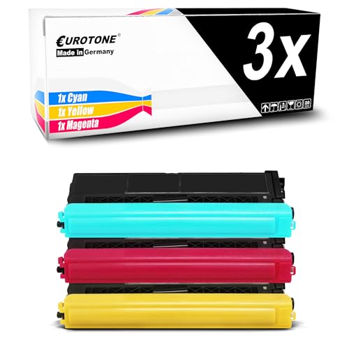 Toner de rechange Eurotone pour Brother MFC-L8690 MFC-L8900 TN-421 Lot de 3 cartouches couleur