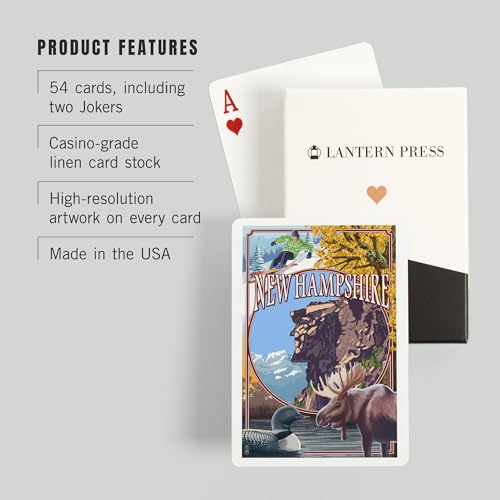Baraja de póker Lantern Press, 52 cartas tamaño póker miniatura 3