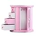 Produktbild Spieluhr, kleine Aufbewahrungsbox für Schmuck, Schrank mit Schubladen, rund, Spieluhr, Spiegel, Make-up, Rosa