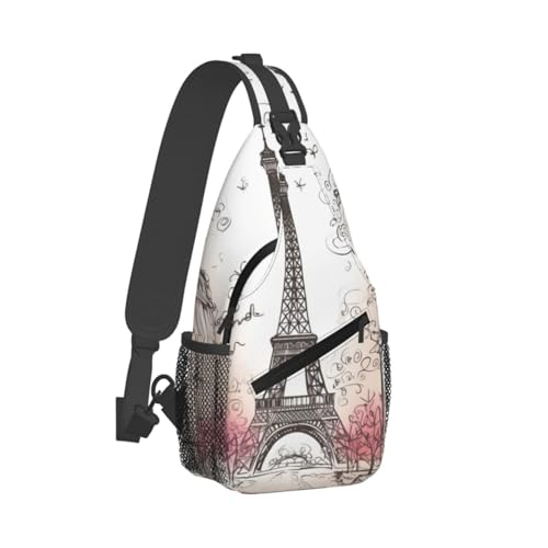 Bolso cruzado tipo sling para hombre y mujer negro miniatura 2